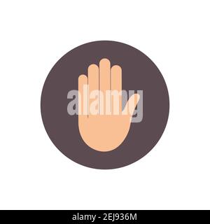 Icona alzata a mano. Segno illustrazione vettoriale Illustrazione Vettoriale