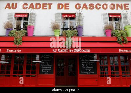Ristorante a montmartre, parigi, francia Foto Stock