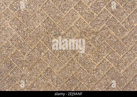 Marciapiede in diagonale sulla strada Foto Stock