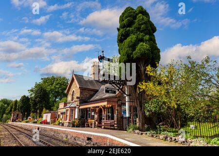 Stazione di Hampton Loade sulla Severn Valley Railway, Worcestershire, Inghilterra Foto Stock