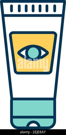 Icona colore RGB crema per gli occhi Illustrazione Vettoriale