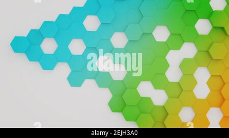 Astratto esagonale colorato Backgorund tema Foto Stock