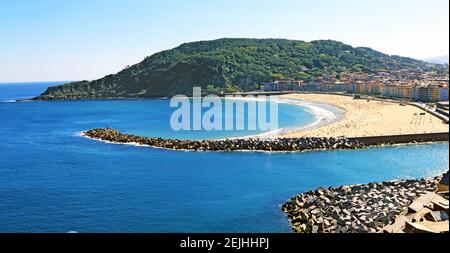Spiaggia di San Sebastian, Espagne. Foto Stock