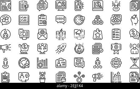 Icona dell'ambasciatore del marchio. Contorno marchio ambasciatore vettore icona per il web design isolato su sfondo bianco Illustrazione Vettoriale