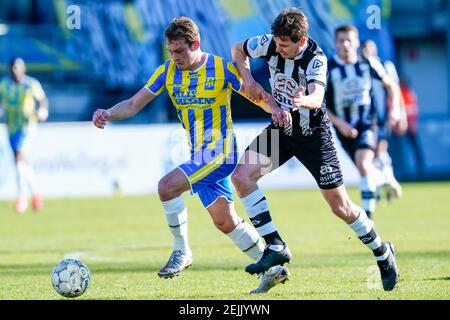 WAALWIJK, PAESI BASSI - FEBBRAIO 21: Durante la partita Eredivisie tra RKC Waalwijk e Heracles Almelo al Mandemakers Stadium il 21 Febbraio 2021 Foto Stock