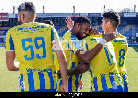 WAALWIJK, PAESI BASSI - FEBBRAIO 21: Durante la partita Eredivisie tra RKC Waalwijk e Heracles Almelo al Mandemakers Stadium il 21 Febbraio 2021 Foto Stock