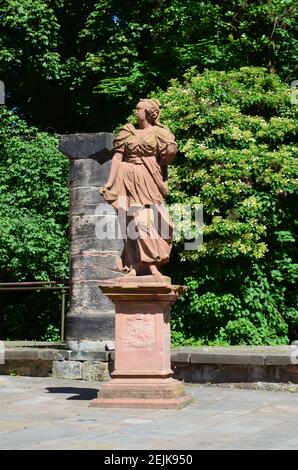 Strade storiche dei vecchi quartieri di Marburg Foto Stock