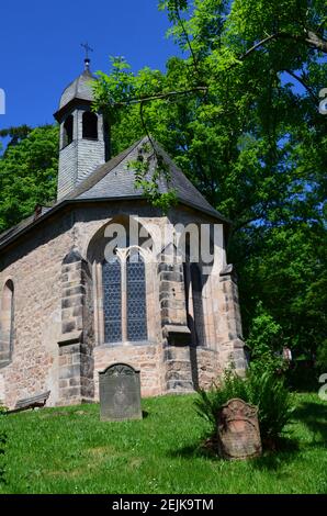 Strade storiche dei vecchi quartieri di Marburg Foto Stock