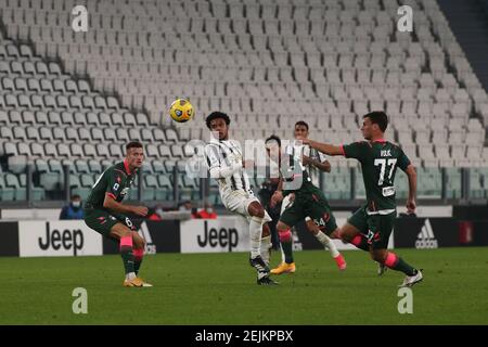 Stadio Allianz, Torino, 22 Feb 2021, Weston McKennie (Juventus FC) in azione durante Juventus FC vs FC Crotone, calcio italiano Serie A match - Foto Claudio Benedetto / LM Foto Stock