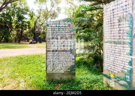 Centro visitatori di Auroville, Pondicherry, Tamil Nadu, India Foto Stock