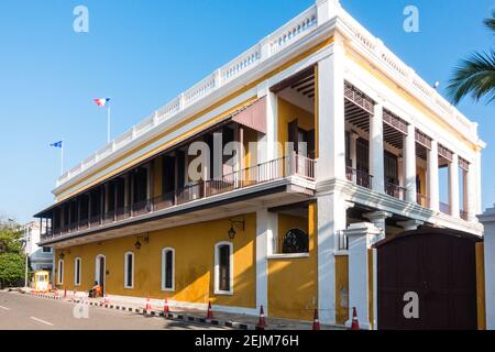 Consolat Général de France / Consolato Generale di Francia a Pondicherry, Tamil Nadu, India Foto Stock