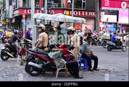 Saigon Vecchia Signora Foto Stock