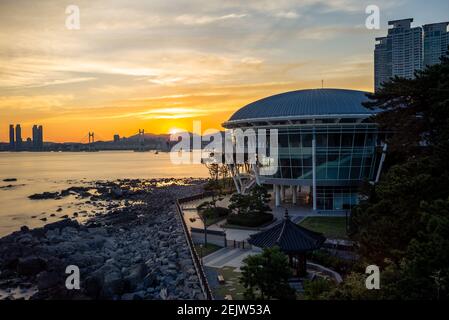 Scenario dell'Isola di Dongbaekseom a Busan, Corea del Sud Foto Stock