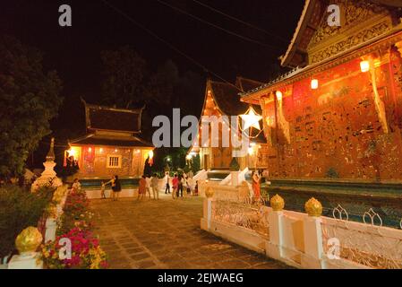 Boun Ock Phansaa a Luang Prabang, Laos 2020 (Wat Xiengthong Temple) Foto Stock