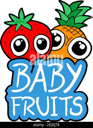 frutta divertente design Illustrazione Vettoriale