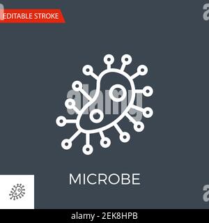 Icona del vettore microbi Illustrazione Vettoriale