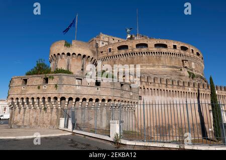 Italia, Roma, Castel Sant Angelo, Mausoleo di Adriano Foto Stock