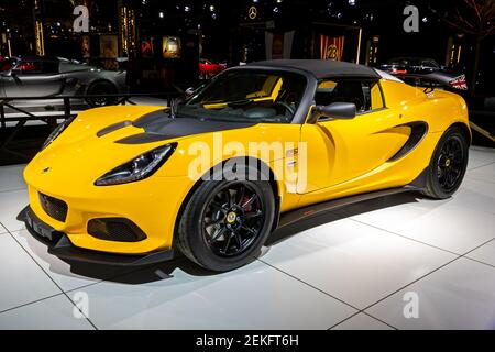 Lotus Elise Cup 250, modello di auto sportive presentato al Salone Autosalon di Bruxelles. Belgio - 18 gennaio 2019. Foto Stock