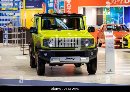 La Suzuki Jinny ha presentato al Salone dell'Autosalon di Bruxelles. Belgio - 18 gennaio 2019. Foto Stock