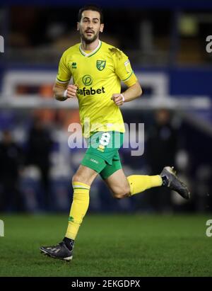 Mario Vrancic di Norwich City durante la partita del campionato Sky Bet al St Andrew's Trillion Trophy Stadium di Birmingham. Data immagine: Martedì 23 febbraio 2021. Foto Stock