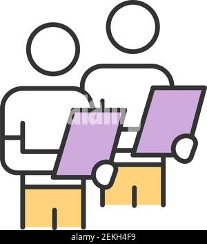 Icona colore RGB supervisore finanziario Illustrazione Vettoriale