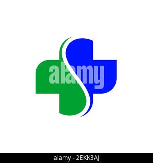Farmacia medico di salute medico più clinica ospedale croce logo e simboli vettore illustratore disegno. Illustrazione Vettoriale