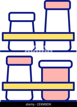 Icona colore RGB con spezie Illustrazione Vettoriale