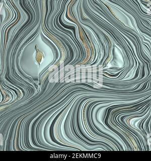 Trama in pietra Agata con oro. Effetto di marmorizzazione fluido. Abstract Agate background. Illustrazione Foto Stock