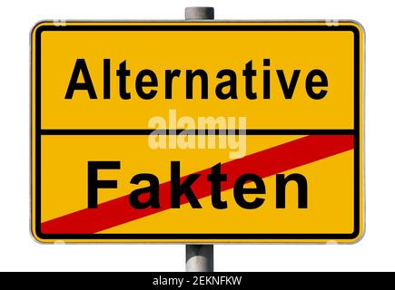 Symbolbild, alternative Fakten statt Fakten, Lügen statt Fakten, composizione Foto Stock