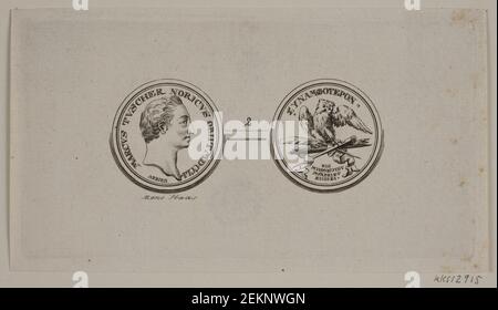 Meno Haas (1752-1833), Medaille. Carl Marcus Tuscher, 1752 - 1833 Foto Stock