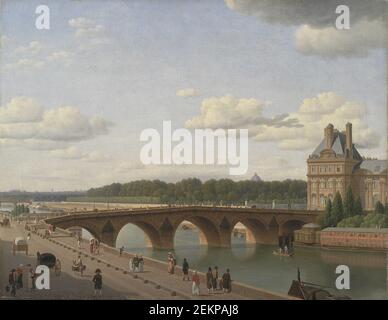 C. W. Eckersberg (1783-1853), Vista di Pont Royal da Quai Voltaire a Parigi, 1812 Foto Stock