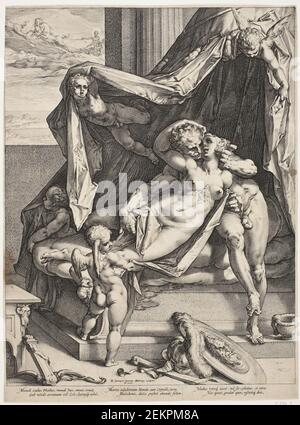 Hendrick Goltzius (1558-1617); Ramper Bartolomeo (1546-1611), marzo e Venere, 1588 Foto Stock