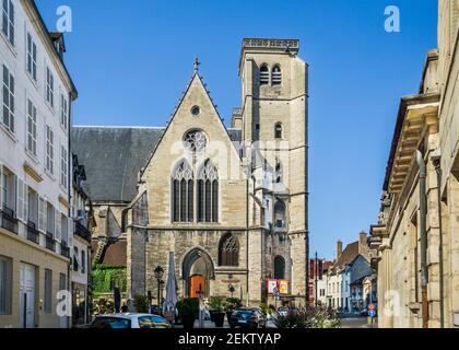 In stile gotico Chiesa di Saint-Jean di Digione, Borgogna oggi ospita il Teatro Dijon-Bourgogne, Digione, dipartimento Côte-d'Or, Borgogna-Francia-Comté regione Foto Stock