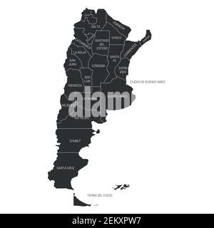 Argentina - mappa delle province Illustrazione Vettoriale