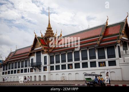 Vista della sala Suddhai Sawan Prasad di Bangkok, Thailandia. Foto Stock