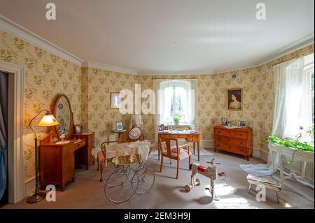 Sala Margaretas, interno dal castello di Sofiero, Helsingborg, Svezia Foto Stock