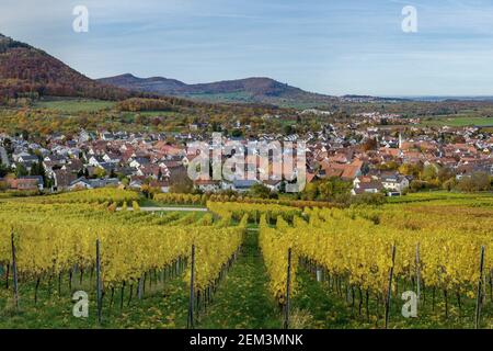 Vista del villaggio Beuren in autunno, Germania, Baden-Wuerttemberg Foto Stock