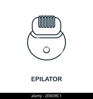 Icona dell'epilatore. Semplice elemento della raccolta di igiene personale. Icona Creative Epilator per il web design, modelli, infografiche e altro ancora Illustrazione Vettoriale