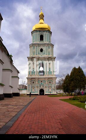 Il campanile di Santa Sofia cattedrale a Kiev, Ucraina Foto Stock