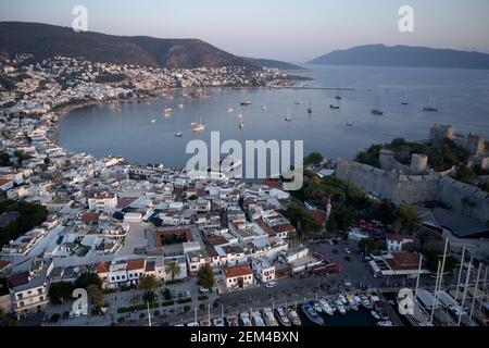 Vista panoramica della località turistica di Bodrum, Turchia. Foto Stock