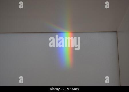 effetto luce prisma arcobaleno Foto Stock