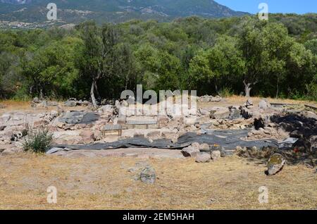 L'area archeologica di Santadi, Sardegna Foto Stock