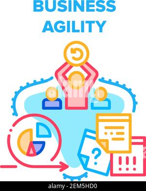 Business Agility Vector Concept Colour Illustration Illustrazione Vettoriale