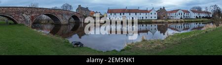 Ponte Nungate sul fiume Tyne, Haddington Foto Stock