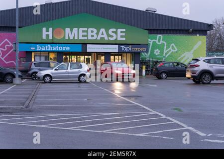 Ingresso al negozio Homebase Foto Stock