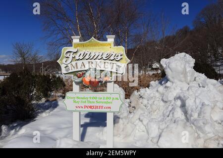 Port Jefferson Village Long Island New York Foto Stock