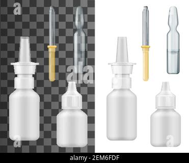 Fiala di vetro con contagocce in PVC da 10 ml, fiale di vetro vuote