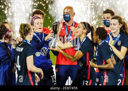 Orlando, Stati Uniti. 24 Feb 2021. Orlando, Florida, USA, 24 febbraio 2021, US Women's National Team vince la SheBelieves Cup 2021 all'Exploria Stadium (Photo Credit: Marty Jean-Louis/Alamy Live News Foto Stock