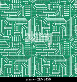 Schema di circuiti elettrici senza interruzioni. Sfondo microcircuito.  Struttura della scheda a circuito stampato Immagine e Vettoriale - Alamy