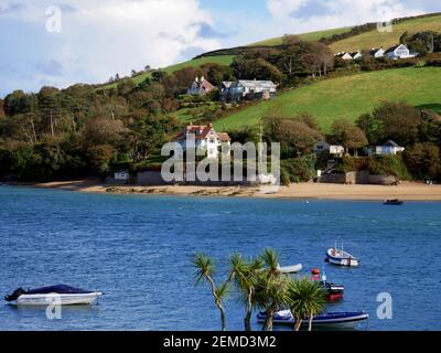 Small's Cove e East Portlemouth visti da Salcombe, Devon del Sud. Foto Stock